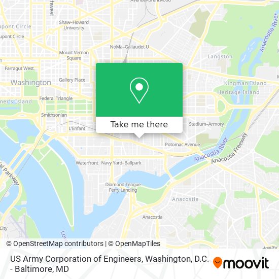 US Army Corporation of Engineers map