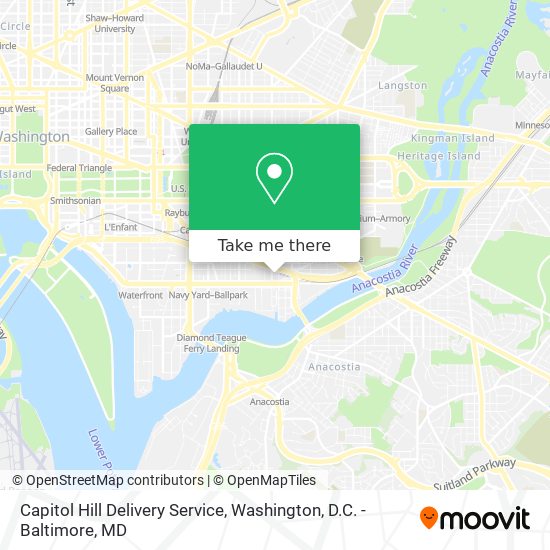 Mapa de Capitol Hill Delivery Service