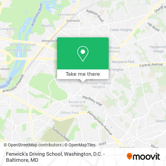 Fenwick's Driving School map