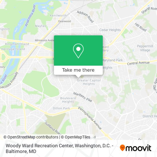 Woody Ward Recreation Center map