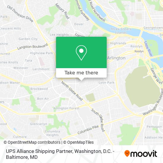 Mapa de UPS Alliance Shipping Partner