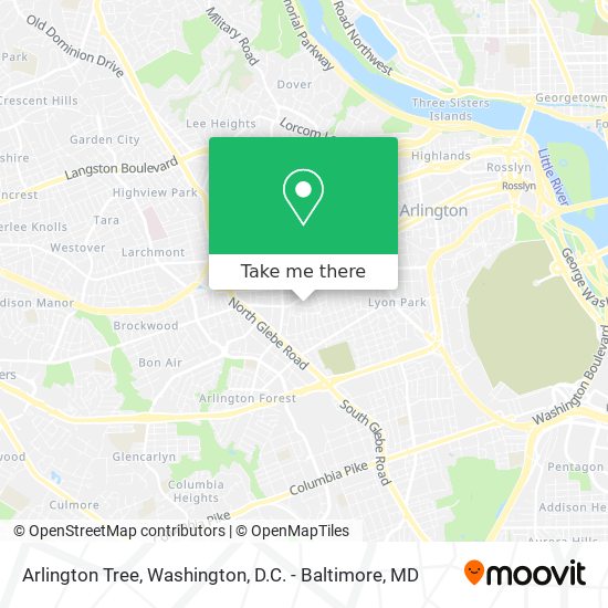 Mapa de Arlington Tree