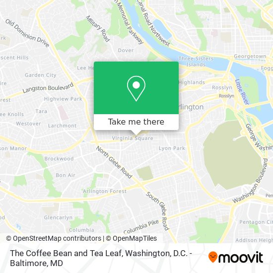 The Coffee Bean and Tea Leaf map