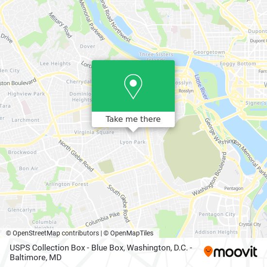 USPS Collection Box - Blue Box map