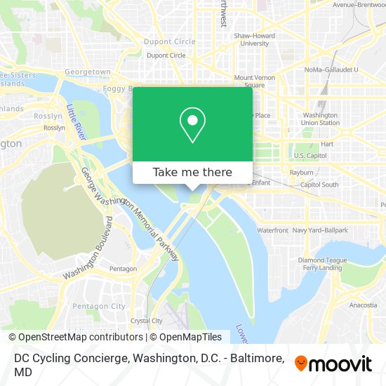 Mapa de DC Cycling Concierge