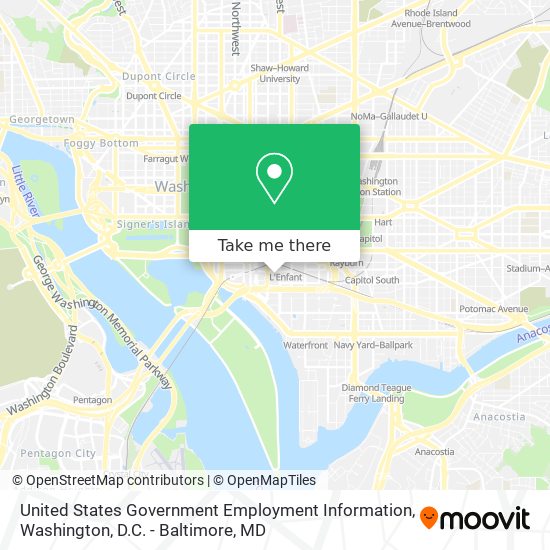 Mapa de United States Government Employment Information