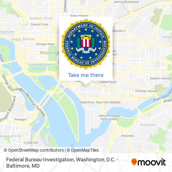 Mapa de Federal Bureau-Investigation