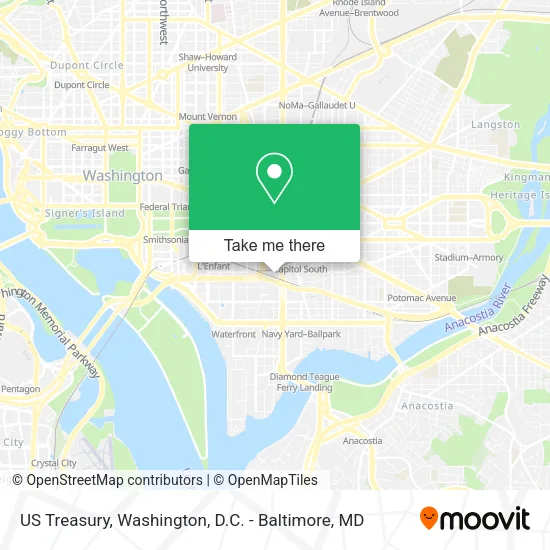 Mapa de US Treasury