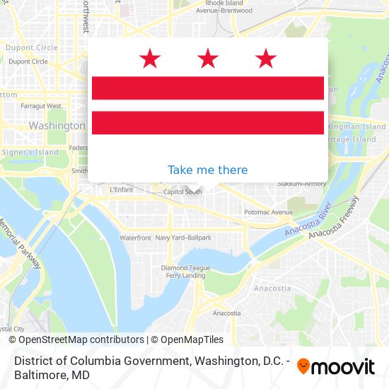 District of Columbia Government map