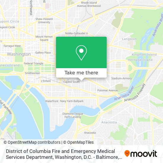 District of Columbia Fire and Emergency Medical Services Department map