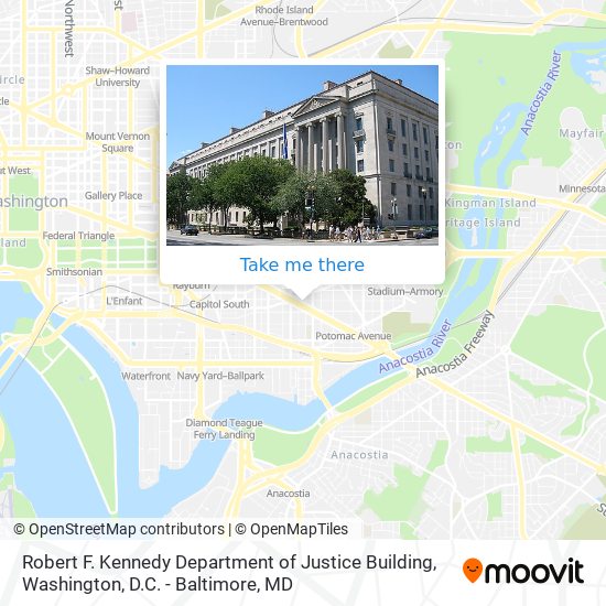 Mapa de Robert F. Kennedy Department of Justice Building