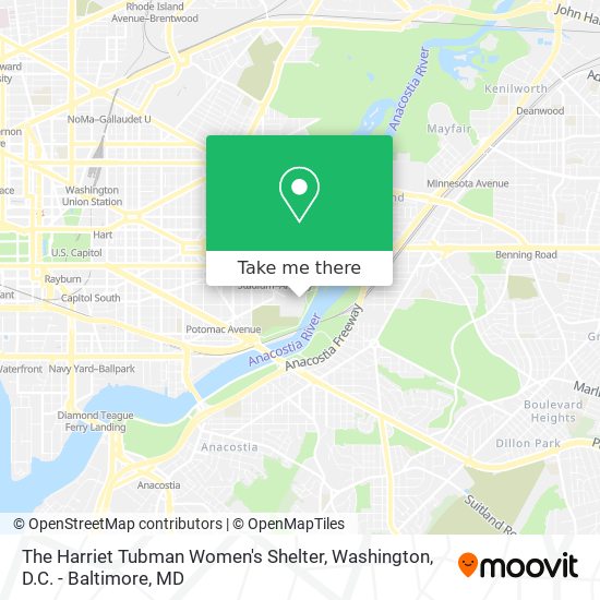 The Harriet Tubman Women's Shelter map