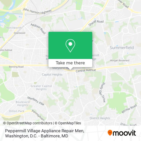 Mapa de Peppermill Village Appliance Repair Men