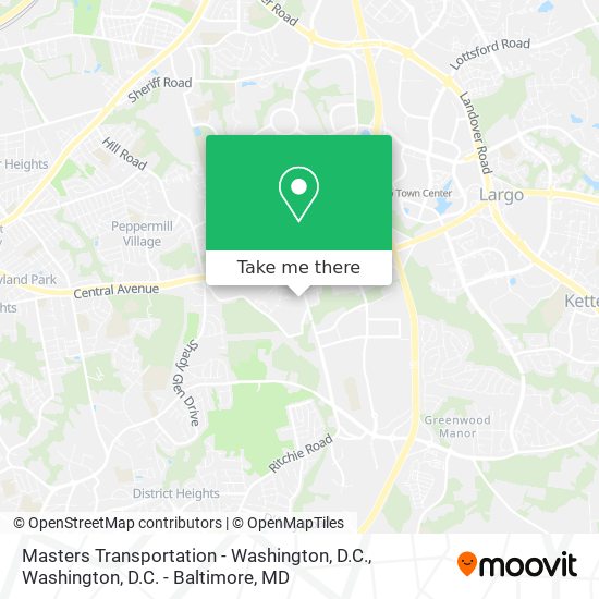 Masters Transportation - Washington, D.C. map