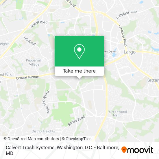 Calvert Trash Systems map