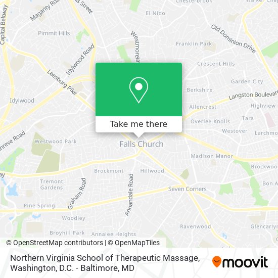 Mapa de Northern Virginia School of Therapeutic Massage