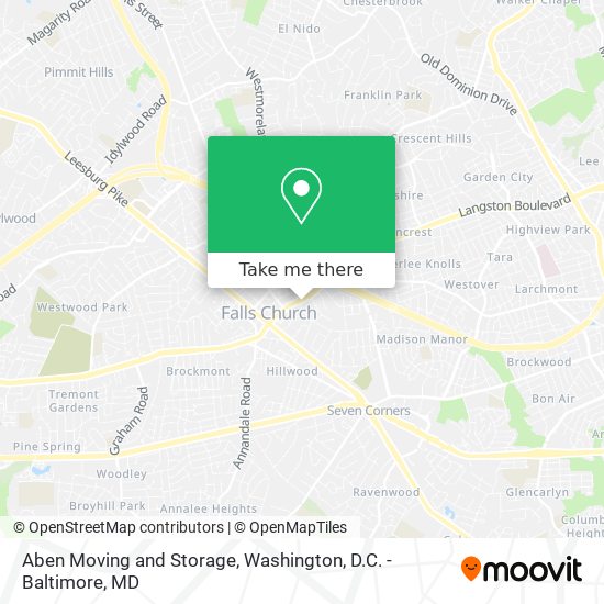 Mapa de Aben Moving and Storage