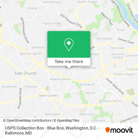 USPS Collection Box - Blue Box map