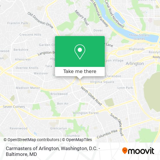 Carmasters of Arlington map