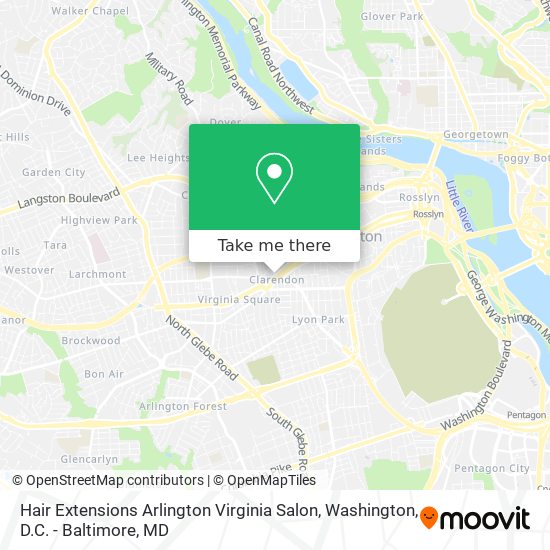 Hair Extensions Arlington Virginia Salon map
