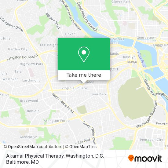 Akamai Physical Therapy map