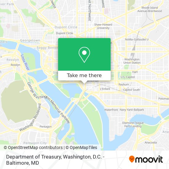 Department of Treasury map