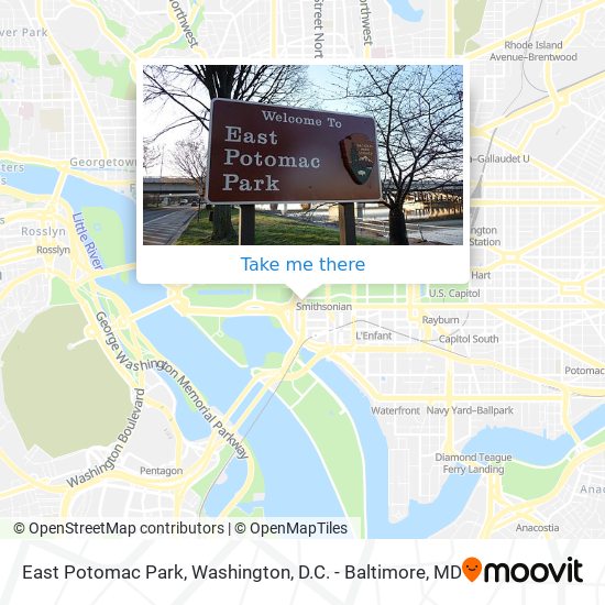 Mapa de East Potomac Park