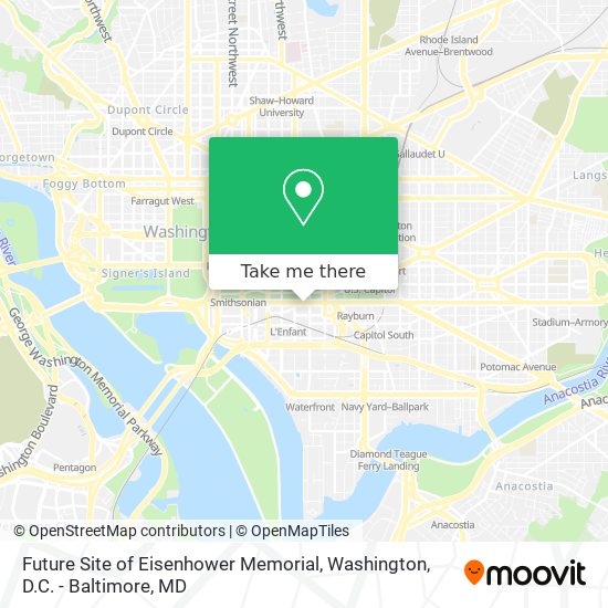 Future Site of Eisenhower Memorial map