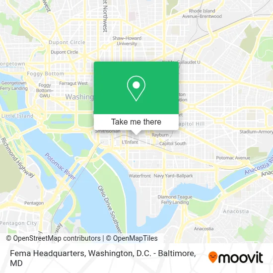 Fema Headquarters map