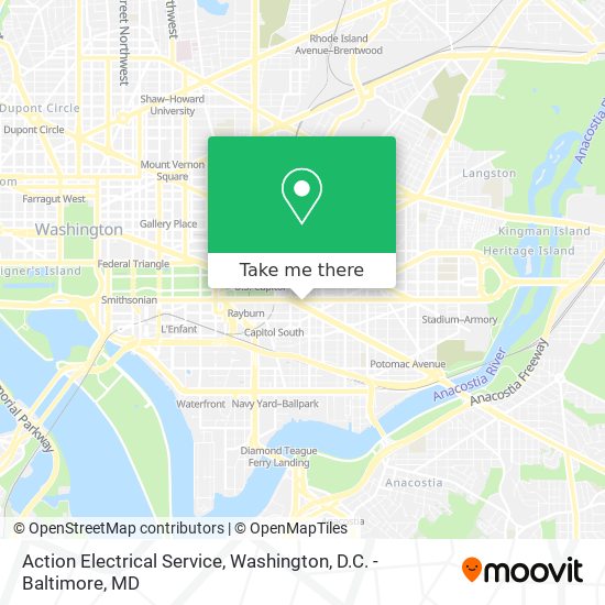 Action Electrical Service map