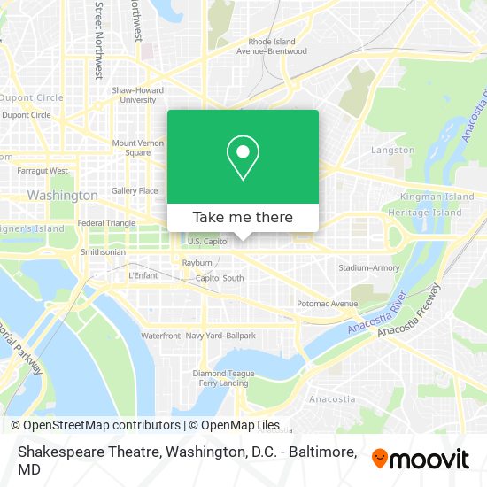Shakespeare Theatre map