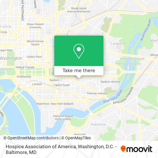 Mapa de Hospice Association of America