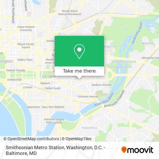 Smithsonian Metro Station map