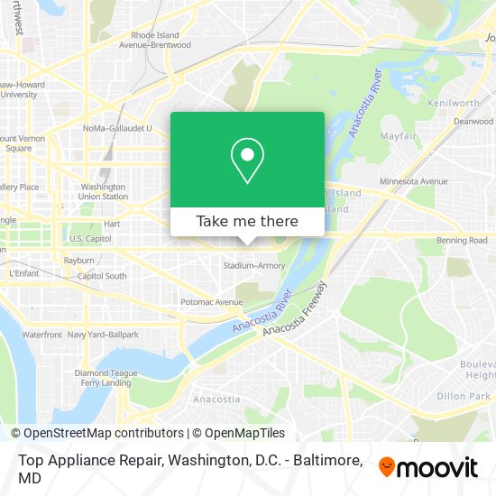 Top Appliance Repair map