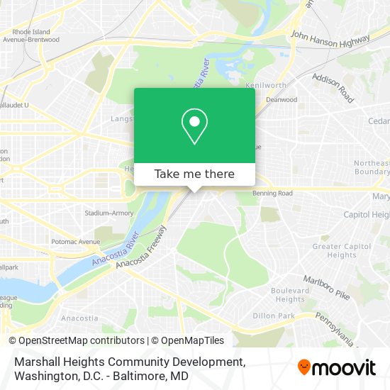Marshall Heights Community Development map