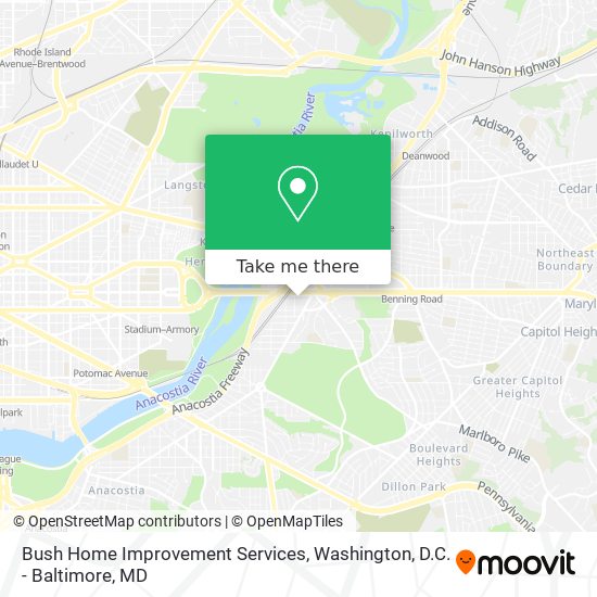 Bush Home Improvement Services map