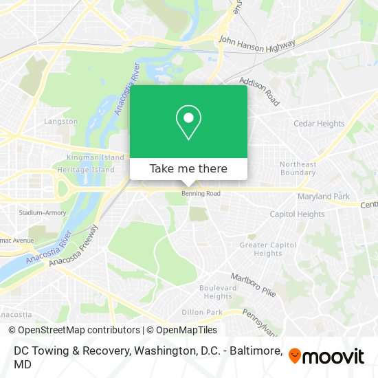 DC Towing & Recovery map