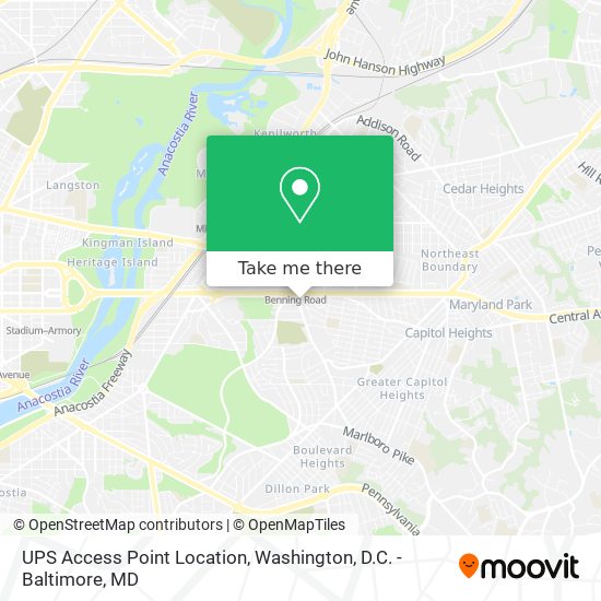 UPS Access Point Location map