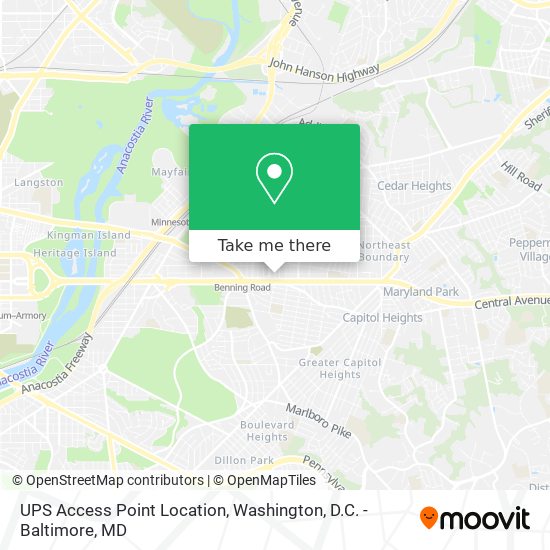 UPS Access Point Location map