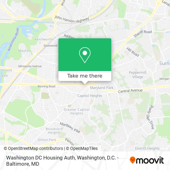 Washington DC Housing Auth map