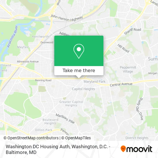 Washington DC Housing Auth map