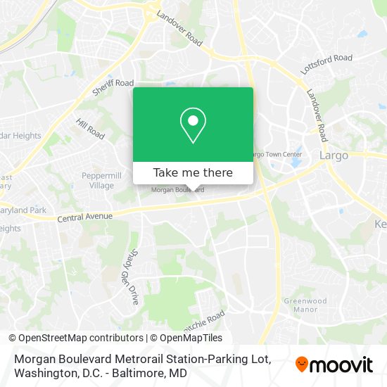 Morgan Boulevard Metrorail Station-Parking Lot map