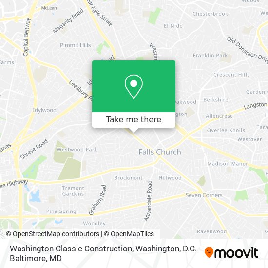 Mapa de Washington Classic Construction