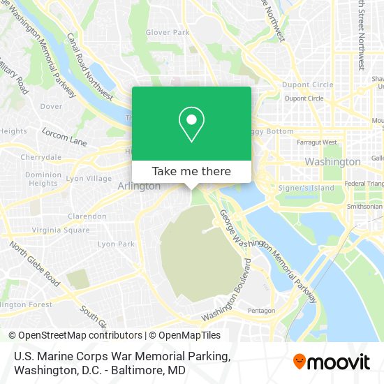 U.S. Marine Corps War Memorial Parking map