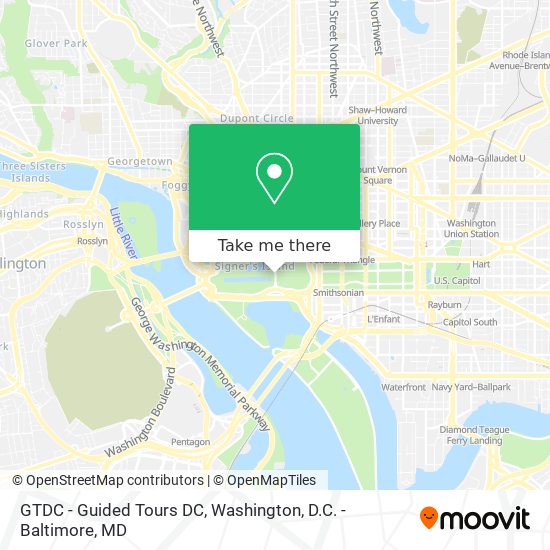 GTDC - Guided Tours DC map
