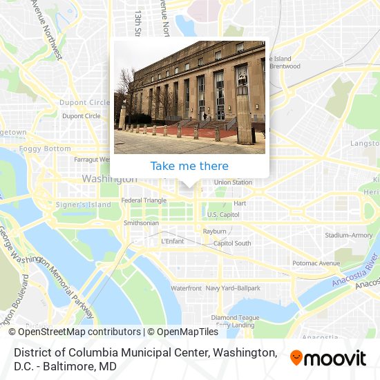 Mapa de District of Columbia Municipal Center