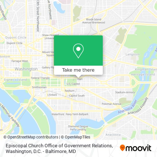 Episcopal Church Office of Government Relations map