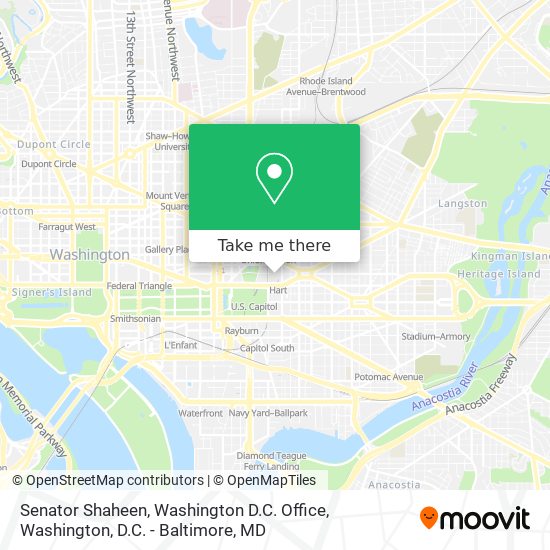 Mapa de Senator Shaheen, Washington D.C. Office