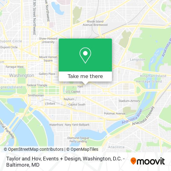 Mapa de Taylor and Hov, Events + Design