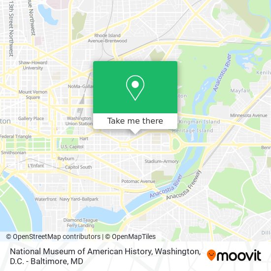 National Museum of American History map